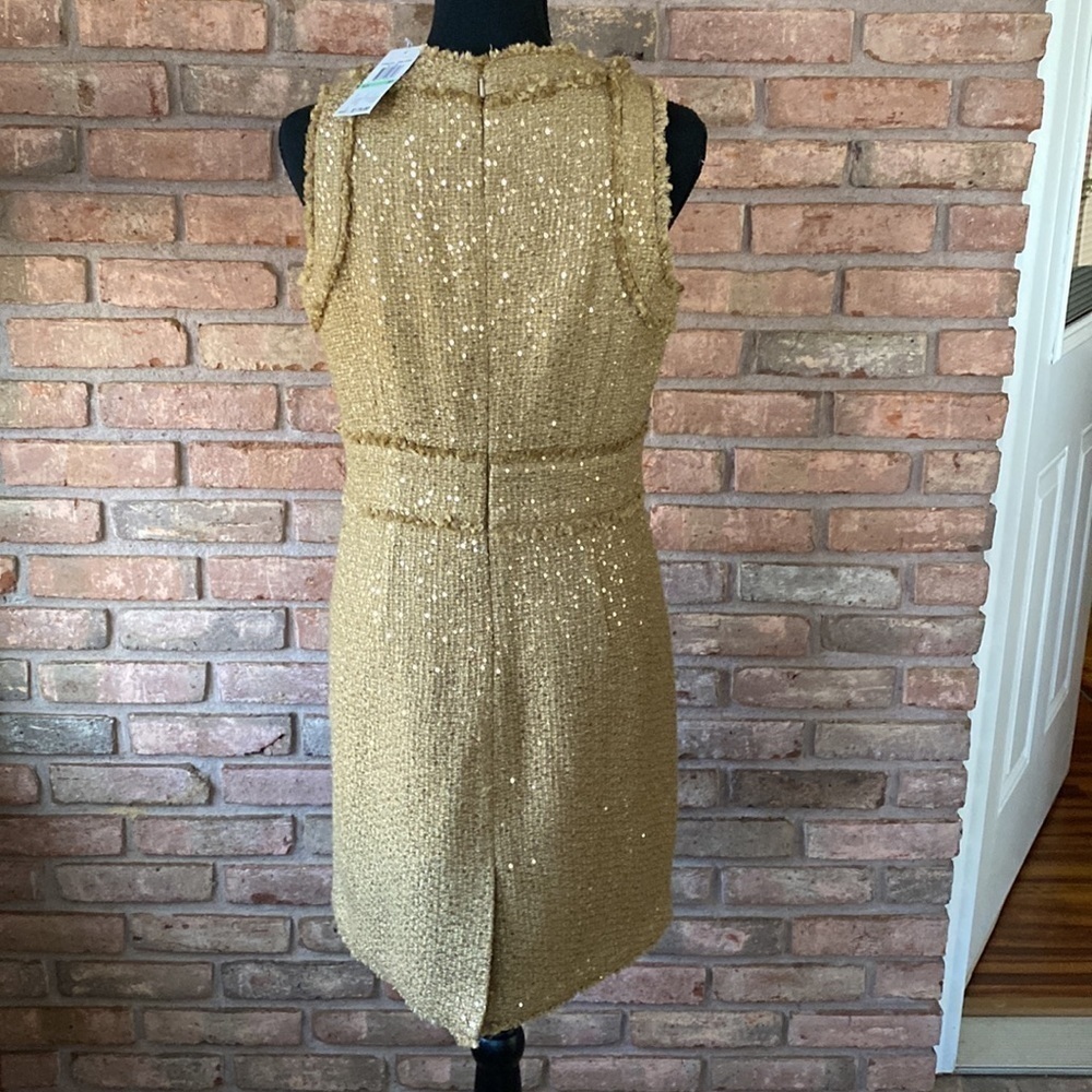 Michael Michael Kors Sequined Camel Hair Dress 8P NWT - Picture 8 of 16